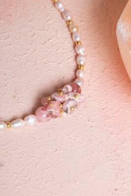 Sertifikalı Güneş Taşı, İnci Doğal Taş Kolye (SK:242) - 4