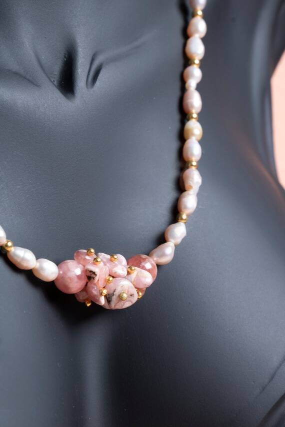 Sertifikalı Güneş Taşı, İnci Doğal Taş Kolye (SK:242) - 5