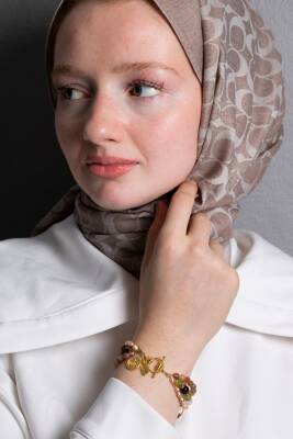 Sertifikalı Güneş Taşı, İnci, Lal, Zebercet, Ametist, Kristal Kuvars Gümüş Charm ve Aparatlı Bileklik (SK:082) - 5