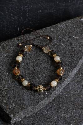 Sertifikalı Güneş Taşı ve Pembe Kuvars Bileklik - 2