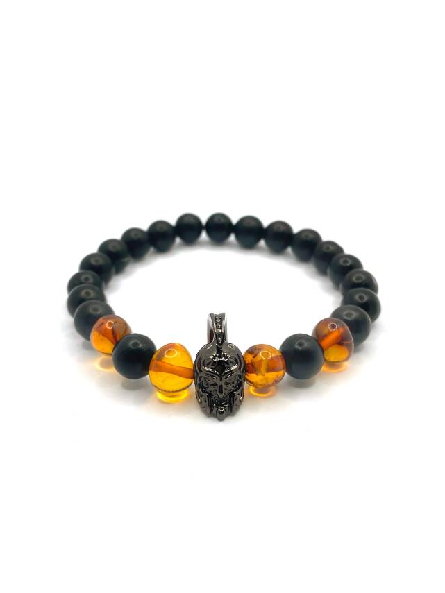 Sertifikalı Hakiki Kehribar - Şungit Doğal Taş Misinalı Bileklik - 3