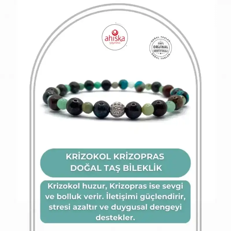Sertifikalı Hakiki Krizokol Krizopras Doğal Taş Misinalı Bileklik - 2