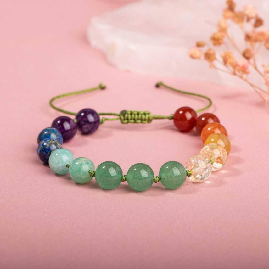 Sertifikalı Hakiki Orijinal 8mm Sitrin-Aventurin-Lapis Lazuli-Karnelyan Akik-Jasper Örme İpli Bileklik - 1