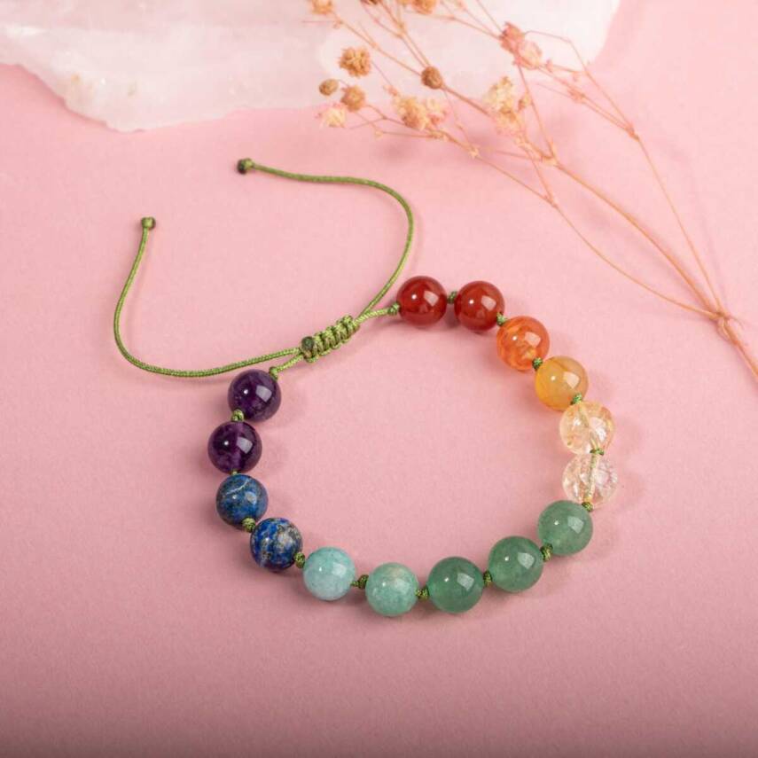 Sertifikalı Hakiki Orijinal 8mm Sitrin-Aventurin-Lapis Lazuli-Karnelyan Akik-Jasper Örme İpli Bileklik - 4