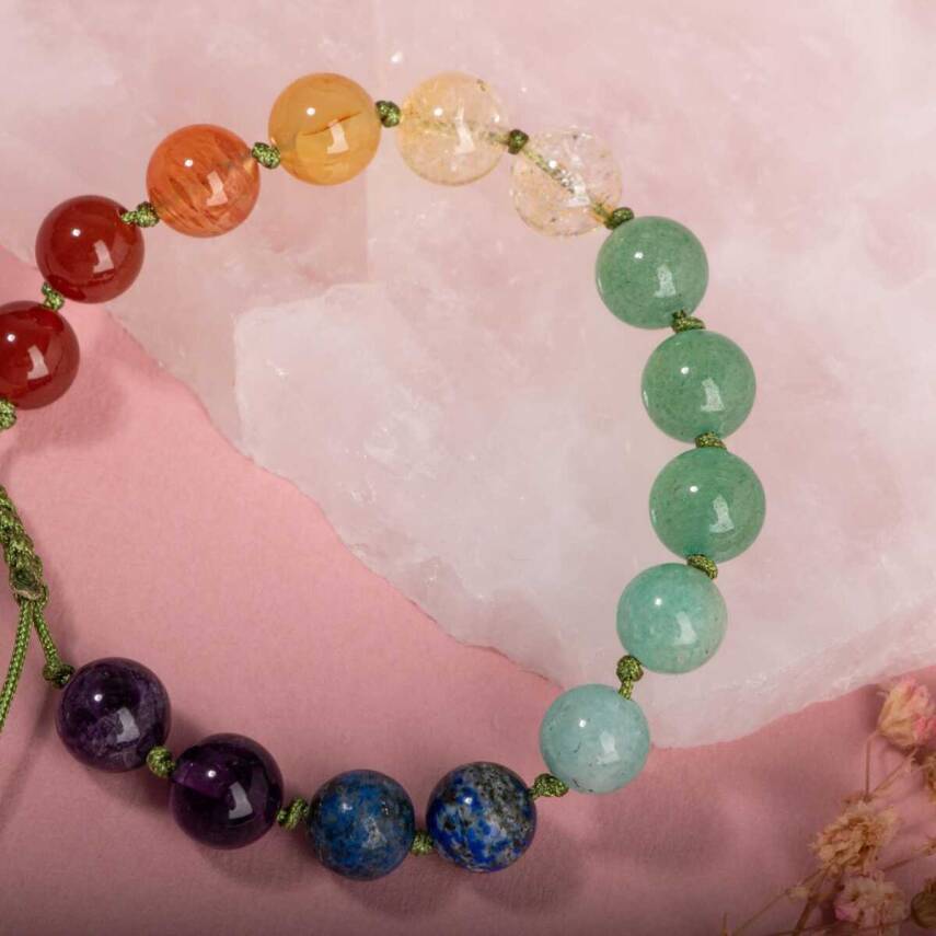 Sertifikalı Hakiki Orijinal 8mm Sitrin-Aventurin-Lapis Lazuli-Karnelyan Akik-Jasper Örme İpli Bileklik - 5