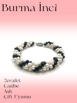 Sertifikalı Hakiki Orijinal Gümüş Burma İnci Bileklik - Osmanlı Doğaltaş