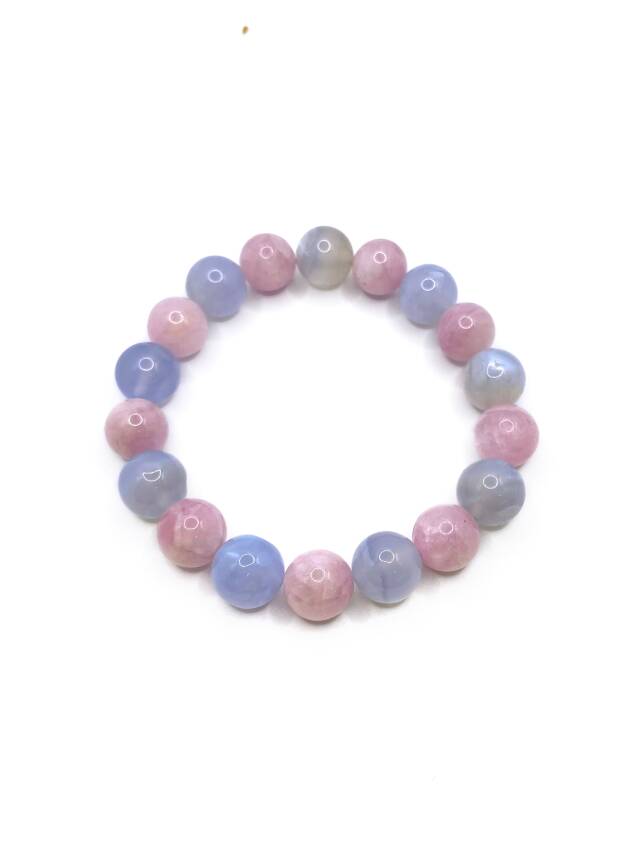 Sertifikalı Hakiki Orijinal Kunzit - Mavi Akik Doğal Taş 10mm Misinalı Bileklik - 2