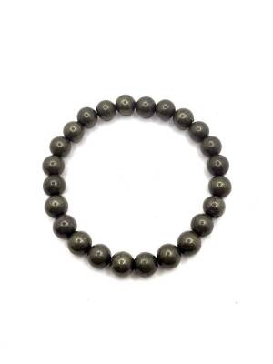 Sertifikalı Hakiki Orijinal Pirit 8mm Doğal Taş Misinalı Bileklik - 3