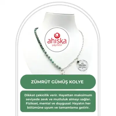 Sertifikalı Hakiki Zümrüt Gümüş Kolye - Doğal Taş (1)