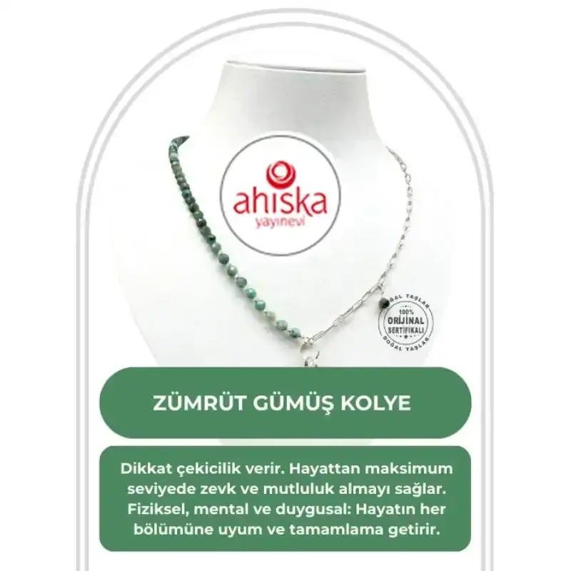 Sertifikalı Hakiki Zümrüt Gümüş Kolye - 2