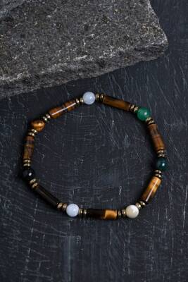 Sertifikalı Ham Apatit Doğal Taş Ayarlanabilir Bileklik - Osmanlı Doğaltaş