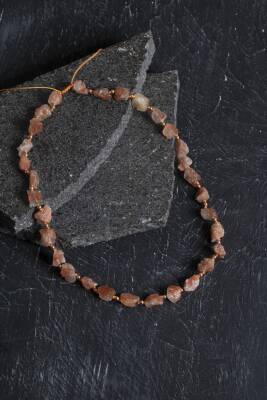 Sertifikalı Ham Güneş Taşı Doğaltaş Kolye - Osmanlı Doğaltaş