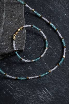 Sertifikalı Ham Pembe Kuvars Doğaltaş Bileklik - 3