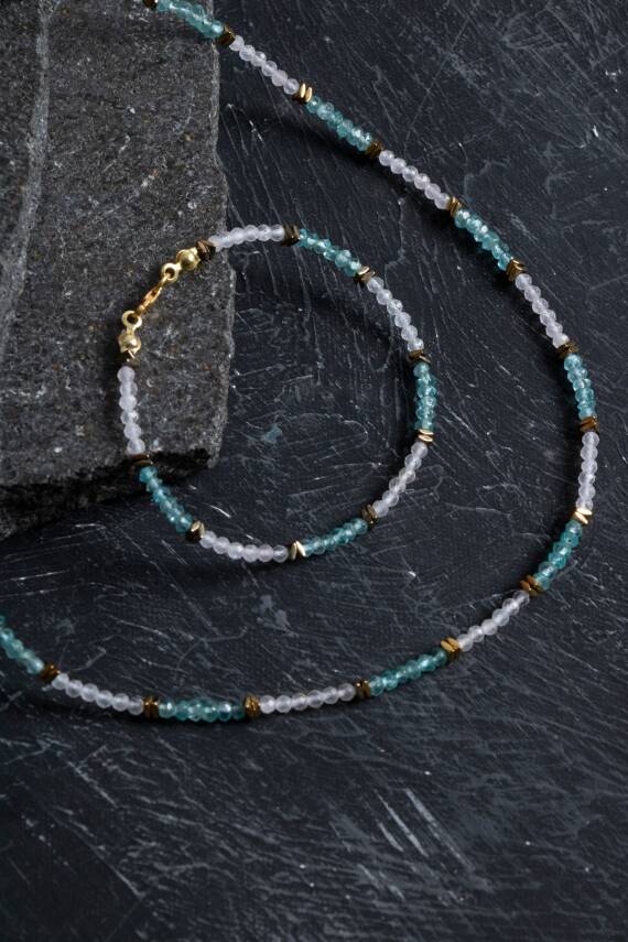 Sertifikalı Ham Pembe Kuvars Doğaltaş Bileklik - 3