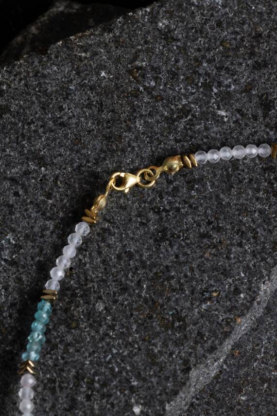 Sertifikalı Ham Pembe Kuvars Doğaltaş Bileklik - 4