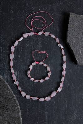 Sertifikalı Ham Pembe Kuvars Doğaltaş Takım - Osmanlı Doğaltaş