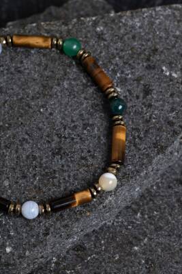 Sertifikalı Ham Turmalin Doğal Taş Ayarlanabilir Bileklik - 3