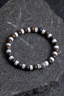 Sertifikalı Havlit, Bronzit Zirkon Aparat Doğal Taş Bileklik - 4