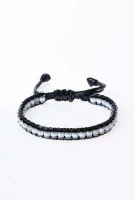 Sertifikalı Havlit Özel Tasarım Deri Doğal Taş Makrome Bileklik (SK:396) - 5