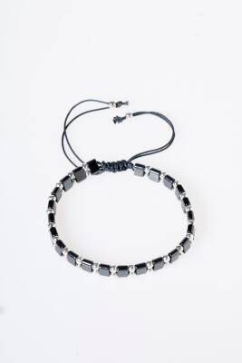 Sertifikalı Hematit Doğal Taş Makrome Bileklik (SK:152) - 6