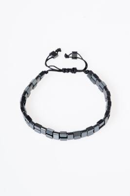 Sertifikalı Hematit Doğal Taş Makrome Bileklik (SK:153) - 6