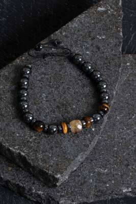 Sertifikalı Hematit Kaplan Gözü ve Sitrin Bileklik - Osmanlı Doğaltaş