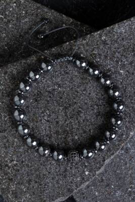 Sertifikalı Hematit Zirkon Aparatlı Doğal Taş Makrome Bileklik (SK:151) - Osmanlı Doğal Taş