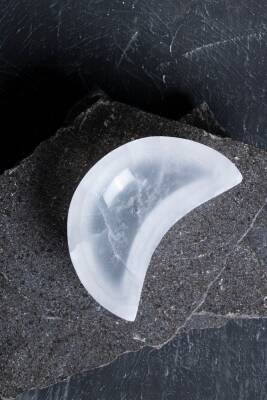 Sertifikalı Hilal Selenit Tabak - Osmanlı Doğal Taş