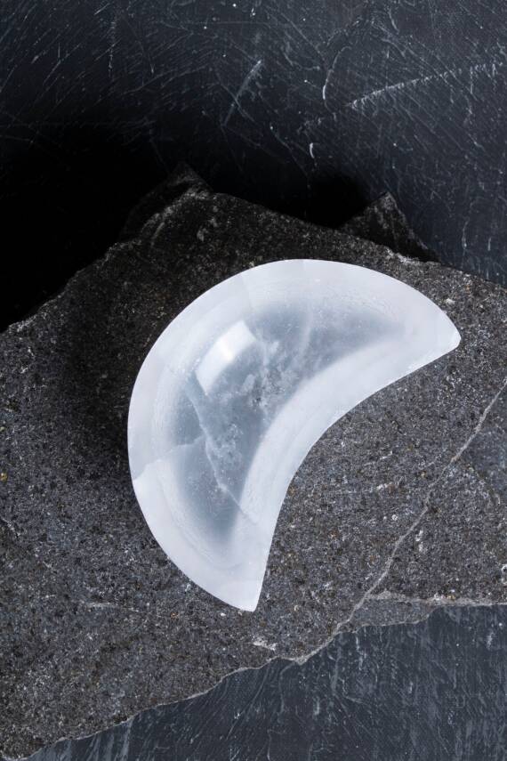 Sertifikalı Hilal Selenit Tabak - 1