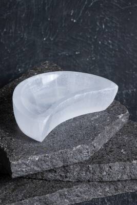 Sertifikalı Hilal Selenit Tabak - 4