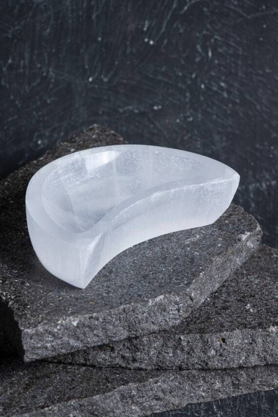 Sertifikalı Hilal Selenit Tabak - 4