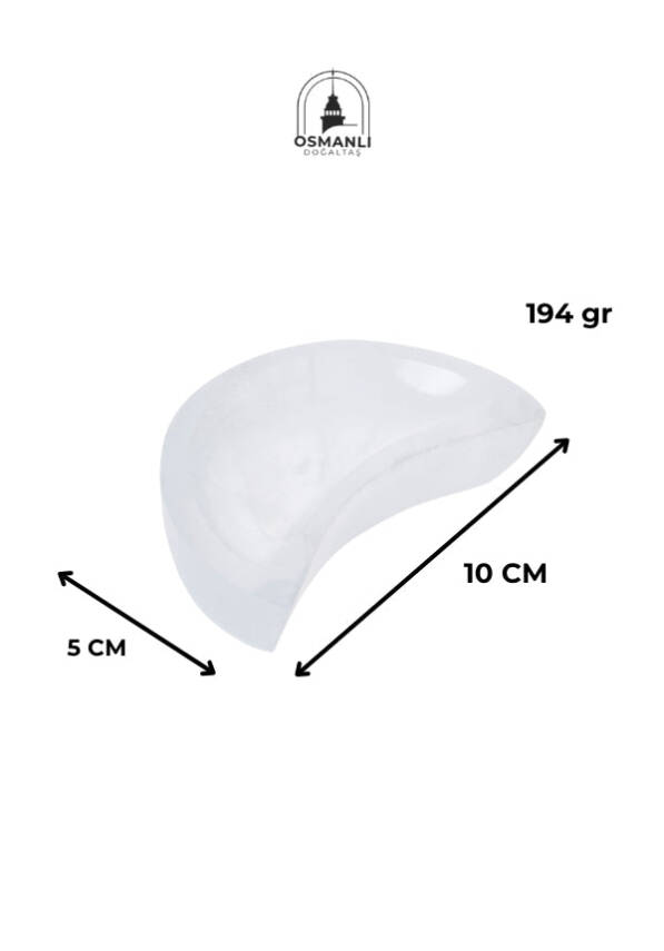 Sertifikalı Hilal Selenit Tabak - 6
