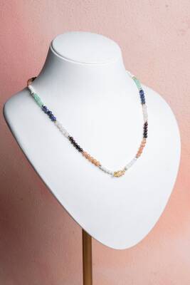 Sertifikalı İkizler Burcu Doğal Taş Kolye - Osmanlı Doğal Taş