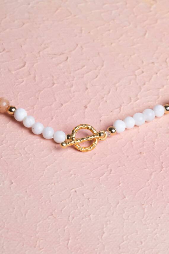 Sertifikalı İkizler Burcu Doğal Taş Kolye - 4