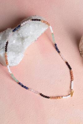 Sertifikalı İkizler Burcu Doğal Taş Kolye - 5