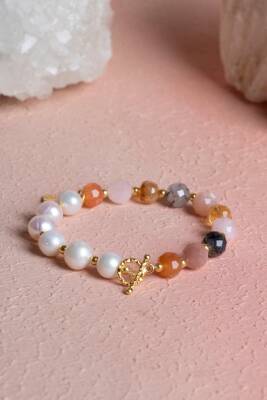 Sertifikalı İkizler Burcu Gümüş Kapama Doğal Taş Bileklik (SK:270) - Osmanlı Doğal Taş