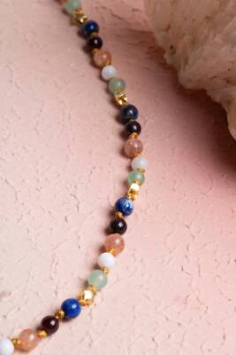 Sertifikalı İkizler Burcu Gümüş Yıldızlı Doğal Taş Kolye - 3