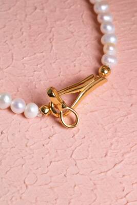 Sertifikalı İnci Gümüş Kapama Doğal Taş Bileklik (SK:381) - 4