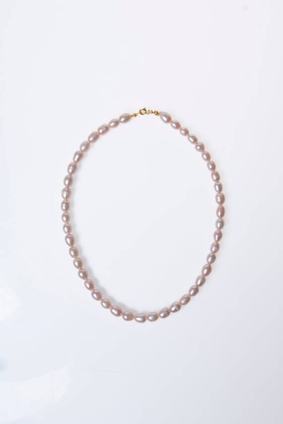 Sertifikalı İnci Gümüş Kapama Doğal Taş Kolye (SK:048) - 6