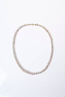 Sertifikalı İnci Gümüş Kapama Doğal Taş Kolye (SK:049) - 6