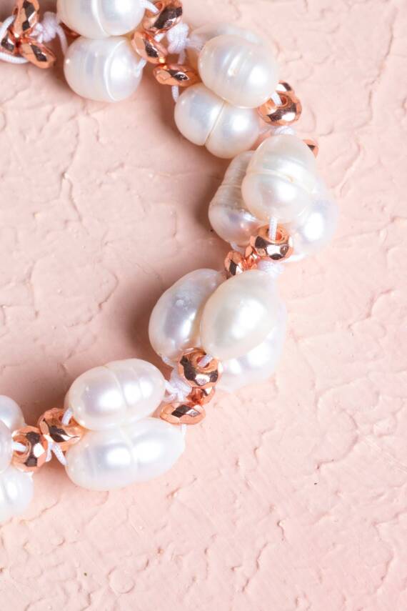 Sertifikalı İnci, Hematit Doğal Taş Bileklik - 3