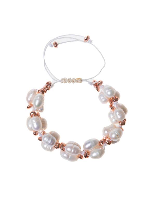 Sertifikalı İnci, Hematit Doğal Taş Bileklik - 5