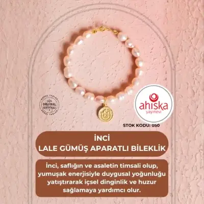Sertifikalı İnci Lale Gümüş Aparatlı Doğal Taş Bileklik (SK050) - Doğal Taş (1)