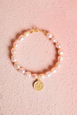 Sertifikalı İnci Lale Gümüş Aparatlı Doğal Taş Bileklik (SK:050) - Osmanlı Doğal Taş