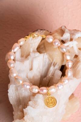 Sertifikalı İnci Lale Gümüş Aparatlı Doğal Taş Bileklik (SK:050) - 5