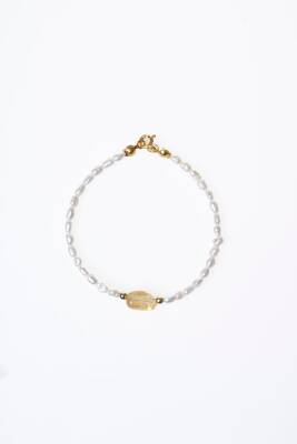 Sertifikalı İnci, Sitrin Gümüş Kapama Doğal Taş Bileklik (SK:068) - 6