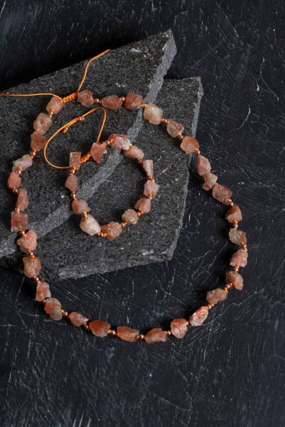 Sertifikalı İnci ve Hematit Doğaltaş Kolye - 2