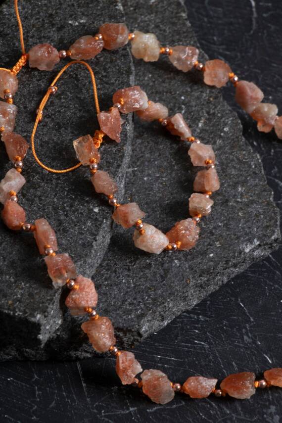 Sertifikalı İnci ve Hematit Doğaltaş Kolye - 3