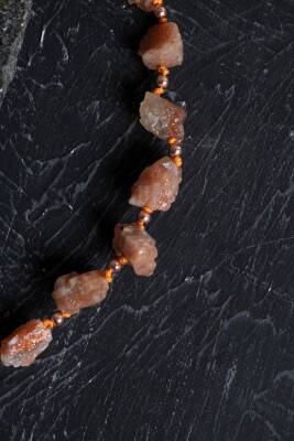 Sertifikalı İnci ve Hematit Doğaltaş Kolye - 5