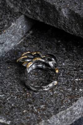 Sertifikalı İridyumlu Granat Lal Özel Tasarım Gümüş Yüzük (Kadın) (SK:001) - 4